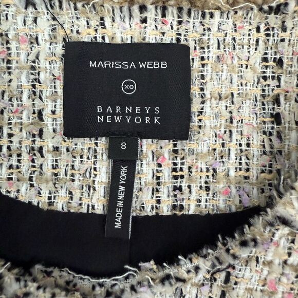 Marissa Webb Barney’s New York Tweed Snap Button Blazer Jacket Women’s 8 Career - Picture 2 of 15